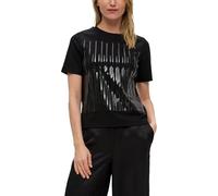 s.Oliver BLACK LABEL 2144037 T-Shirt à Paillettes, Noir 99D1, 38 Femme