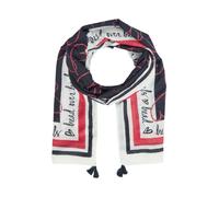 s.Oliver BLACK LABEL Foulard bleu marine / canneberge / blanc, Taille 1