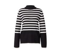 s.Oliver BLACK LABEL Pull-over noir / blanc, Taille M