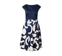 s.Oliver BLACK LABEL Robe écru / bleu foncé / blanc, Taille 44