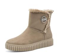 s.Oliver Bottines d'hiver pour femme sans talon, doublées, plate-forme, taupe, 37 EU