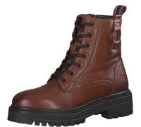 s.Oliver Bottines Plates en Dentelle pour Femme 5-25201-43, Cognac 5 25201 43 305, 36 EU