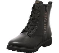 s.Oliver Bottines Plates en Dentelle pour Femme 5-25222-43, Noir, 37 EU