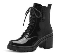 s.Oliver Bottines Plates en Dentelle pour Femme 5-25223-43, Imprimé Noir, 39 EU