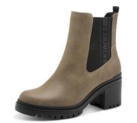 s.Oliver Bottines pour femme avec fermeture éclair à talon bloc, Taupe foncé, 41 EU