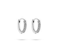 s.Oliver boucle d'oreille - Élégante créoles en acier inoxydable poli - argent - wasserfest & hautfreundlich