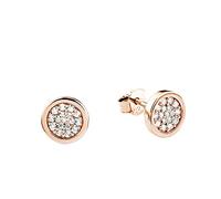 s.Oliver Boucles d'oreilles en argent 925 Sterling pour femmes, avec zirconium synth., 0,8 cm, rose, Livré en boîte cadeau, 9079223