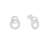 s.Oliver Boucles d'oreilles en argent 925 Sterling pour femmes, avec zirconium synth., 1,3 cm, argent, Livré en boîte cadeau de bijoux
