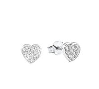 s.Oliver Boucles d'oreilles à tige en argent sterling 925 pour filles, avec zircone synthétique, cœur, livrées dans un coffret cadeau