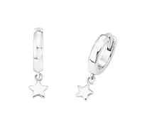 s.Oliver Boucles d'oreilles créoles en argent sterling 925 pour filles, boucles d'oreilles pour enfants, avec zircone synthétique, livrées dans un coffret cadeau à bijoux.