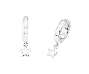 s.Oliver Boucles d'oreilles créoles pour filles en argent sterling 925, 1,6 cm, argent, livrées dans un coffret cadeau, 2028921