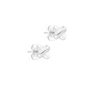 s.Oliver Boucles d'oreilles - Élégantes créoles en acier inoxydable poli - Argent - Imperméable et doux pour la peau