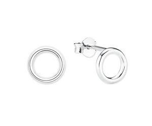 s.Oliver Boucles d'oreilles en argent 925 sterling pour femmes, 0,8 cm, argent, Livré dans une boîte cadeau de bijoux, 2021807