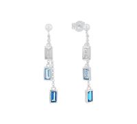 s.Oliver Boucles d'oreilles en argent sterling 925/acier inoxydable pour femme, livrées dans un coffret cadeau.