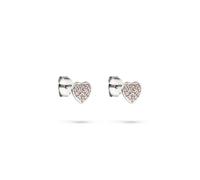 s.Oliver Boucles d'oreilles pour enfants - Boucles d'oreilles en argent 925 poli avec pierres de zircone - Couleur : argent - 0,7 cm - Fermoir papillon - Imperméable et doux pour la peau