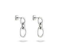 s.Oliver Boucles d'oreilles pour femme en acier inoxydable avec maillons | Imperméable, doux pour la peau, adapté au quotidien, idée cadeau parfaite