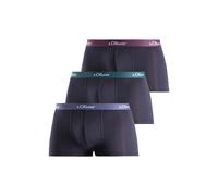 s.Oliver Boxers bleu foncé / pétrole / lie de vin / blanc, Taille S