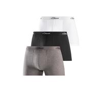 s.Oliver Boxers gris chiné / noir / blanc, Taille L