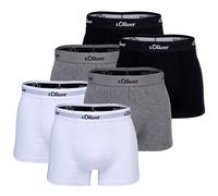 s.Oliver Boxers gris chiné / noir / blanc, Taille XXL