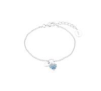s.Oliver bracelet 925 argent sterling filles enfants bijoux de bras, avec zirconia synth., 14+2 cm, argent, cœur, Livré en boîte cadeau bijoux
