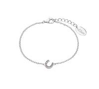 s.Oliver bracelet 925 argent sterling filles enfants bijoux de bras, avec zirconia synth., 14+2 cm, argent, fer à cheval, Livré en boîte cadeau de bijoux