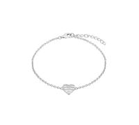 s.Oliver Bracelet élégant en argent sterling 925 poli - Argent - Chaîne rolo réglable jusqu'à 20 cm - Imperméable et doux pour la peau