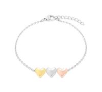 s.Oliver Bracelet élégant en acier inoxydable poli - Argenté - Chaîne d'ancre réglable jusqu'à 18 cm - Imperméable et doux pour la peau