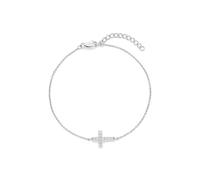 s.Oliver Bracelet élégant en argent sterling 925 poli - Argent - Chaîne d'ancre réglable jusqu'à 21 cm - Imperméable et doux pour la peau
