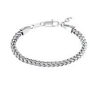 s.Oliver Bracelet en acier inoxydable pour hommes, 20+2 cm, argent, Livré dans une boîte cadeau de bijoux