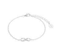 s.Oliver Bracelet en argent 925 Sterling pour dames, avec zirconium synth., 16+3 cm, argent, infini, Livré en boîte cadeau de bijoux