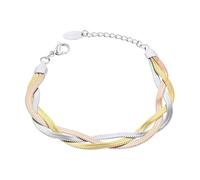 s.Oliver Bracelet en argent sterling 925/acier inoxydable pour femme, bracelet à motif, livré dans un coffret cadeau.