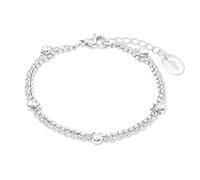 s.Oliver Bracelet en acier inoxydable pour dames, 16+4 cm, argent, Livré dans une boîte cadeau de bijoux