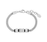 s.Oliver Bracelet en argent sterling 925/acier inoxydable pour femme, bracelet à motif, livré dans un coffret cadeau.