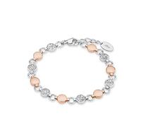s.Oliver Bracelet en acier inoxydable pour dames, avec cristal, 18+3 cm, bicolore, Livré en boîte cadeau,