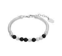 s.Oliver Bracelet en argent sterling 925/acier inoxydable pour femme, bracelet à motif, livré dans un coffret cadeau.
