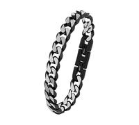 s.Oliver Bracelet en acier inoxydable pour hommes, 20+1,5 cm, argent, Livré dans une boîte cadeau de bijoux