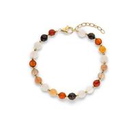 s.Oliver Bracelet pour femme en acier inoxydable avec perles multicolores | Imperméable, doux pour la peau, adapté au quotidien, 21 cm, idée cadeau parfaite