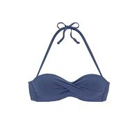 s.Oliver Bügel-Bandeau-Top Jpf-27 Haut de Maillot de Bain Femme | Avec bonnets souples amovibles, doubles bretelles réglables avec petits anneaux décoratifs
