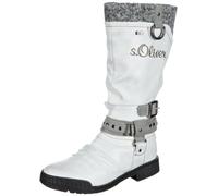 s.Oliver Casual, Bottes de Ski Fille - Blanc - Weiß (White 100), 34 EU