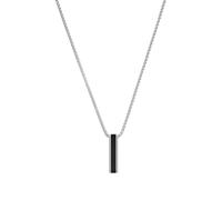 s.Oliver Chaîne avec pendentif Acier inoxydable Collier pour hommes, 55+5 cm, Argent, Livré dans une boîte cadeau de bijoux, 2035796