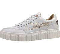 s.Oliver Chaussures à lacets pour femmes Sportive Sneaker low Blanc Loisirs, Taille:38 EU