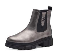 s.Oliver Damen Stiefelette Plateau Chelsea Boot Matt Lack Metallic 5-25402-41, Taille:38 EU, Couleur:Argent