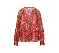 s.Oliver Chemisier orange foncé / noir / blanc, Taille XS