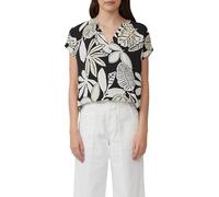 s.Oliver Chemisier texturé avec détails plissés, Noir, 48