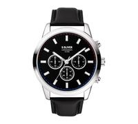s.Oliver - Chronographe Montre en Cuir - Femme - Accessoires - Gris - Taille: ONE Size