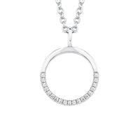 s.Oliver Collier avec pendentif en acier inoxydable/argent sterling 925 pour femme, collier, avec cristal, livré dans un coffret cadeau à bijoux.