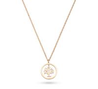 s.Oliver Collier élégant en acier inoxydable poli - IP or rose - Chaîne d'ancre de 47 cm - Imperméable et doux pour la peau