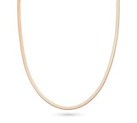 s.Oliver Collier élégant en acier inoxydable poli - IP or rose - Chaîne serpent de 45 cm - Imperméable et doux pour la peau