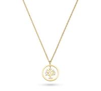 s.Oliver Collier élégant en acier inoxydable poli - Or IP - Chaîne d'ancre de 47 cm - Imperméable et doux pour la peau