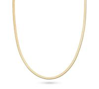 s.Oliver Collier élégant en acier inoxydable poli - Or IP - Chaîne serpent de 45 cm - Imperméable et doux pour la peau